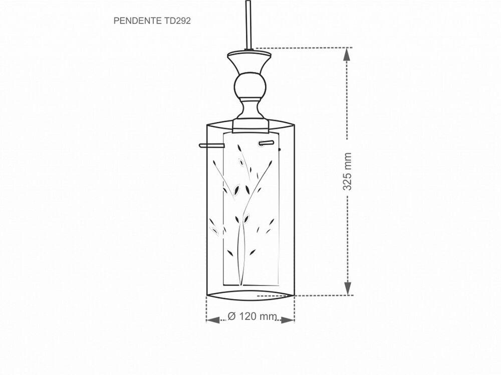 Pendente Taschibra 3 Lâmpadas TD 292/3 E27 Transparente