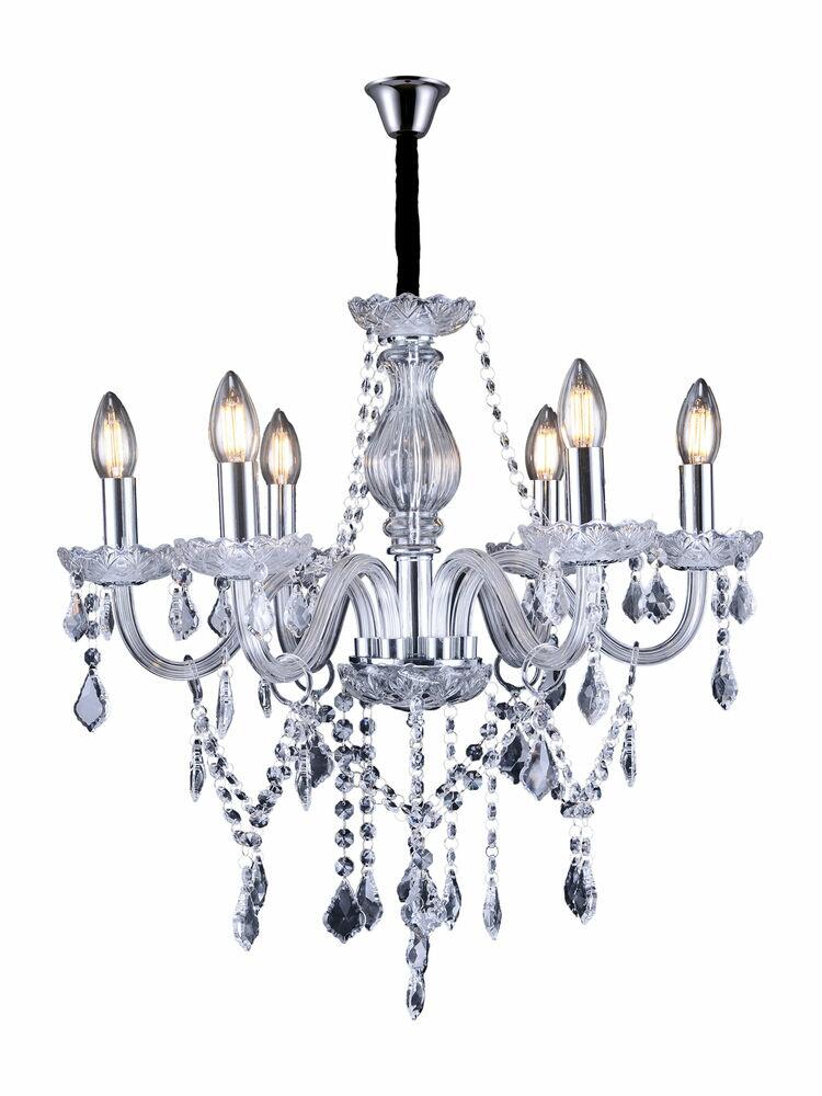 Lustre Taschibra 6 Lâmpadas Glam E14