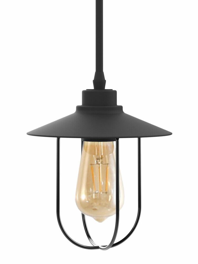Pendente Taschibra 1 Lâmpada E27 Preto