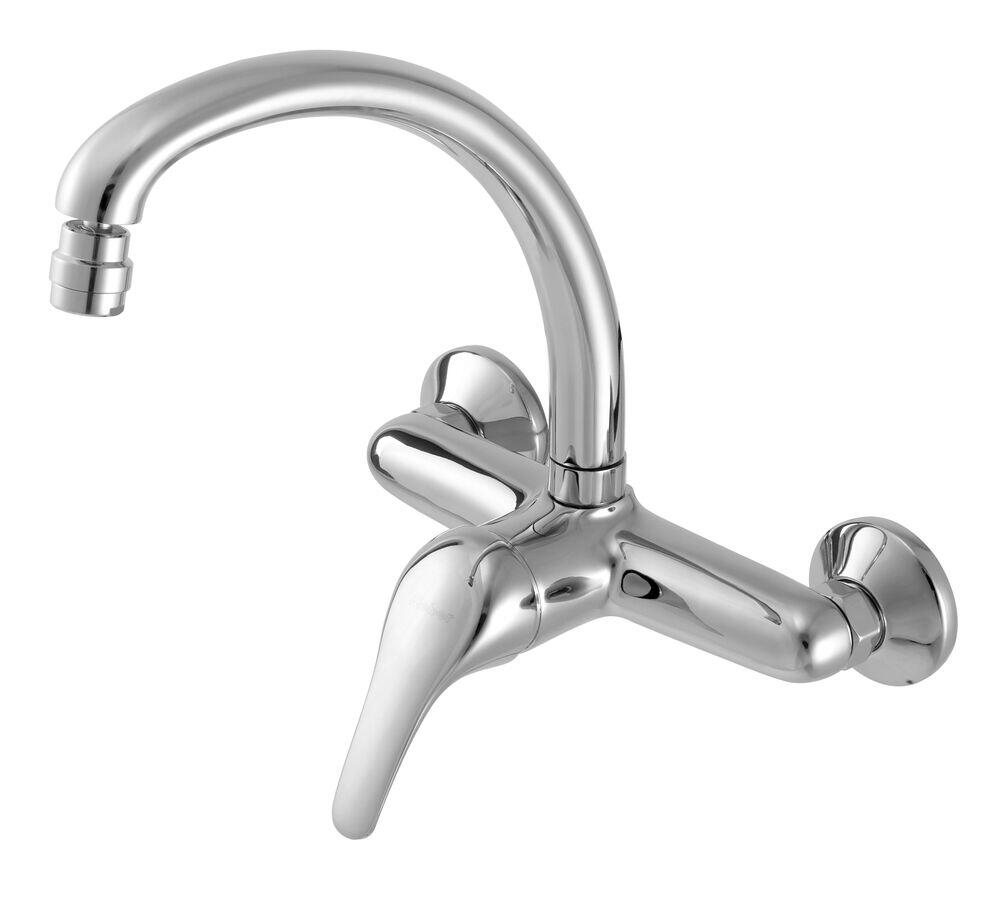 Torneira Misturador Monocomando de Parede para Cozinha Meber 7006 C70 1/2
