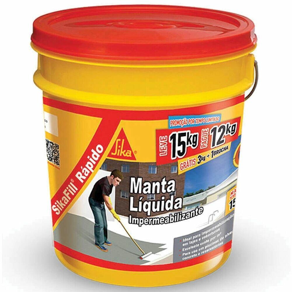 Impermeabilizante Sikafill Rápido 3,6kg Branco