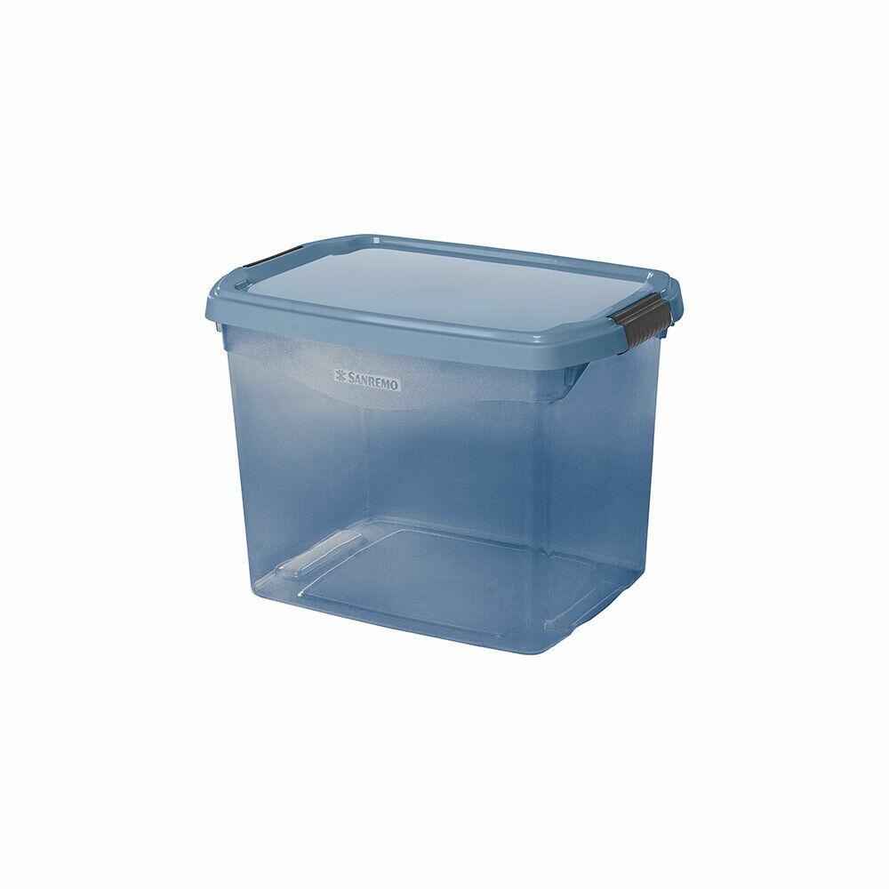 Caixa Organizadora Trava/Tampa Sanremo 11L 22,8x31,8x23,1cm Azul