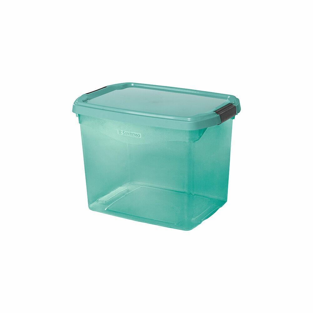 Caixa Organizadora Trava/Tampa Sanremo 11L 22,8x31,8x23,1cm Verde Menta