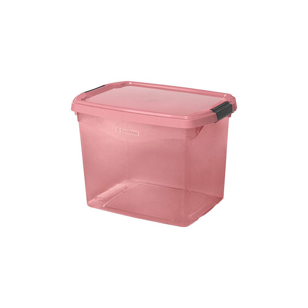 Caixa Organizadora Trava/Tampa Sanremo 11L 22,8x31,8x23,1cm Rosa Antigo