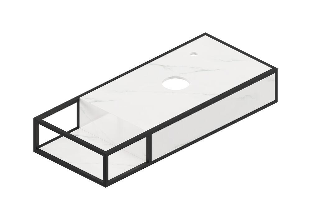 Bancada de Porcelanato para Banheiro Brooklyn Michelangelo Polido 100x42x16cm Portobello