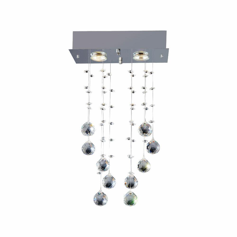 Plafon Bronzearte 2 Lâmpadas Brilhante 30952 GU10 Cinza Escuro