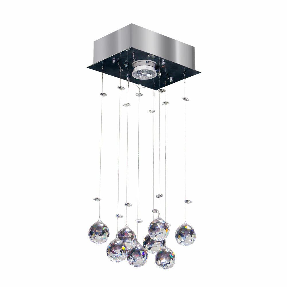 Plafon Bronzearte 1 Lâmpada Crystal Ball 35718 GU10 Cinza Escuro