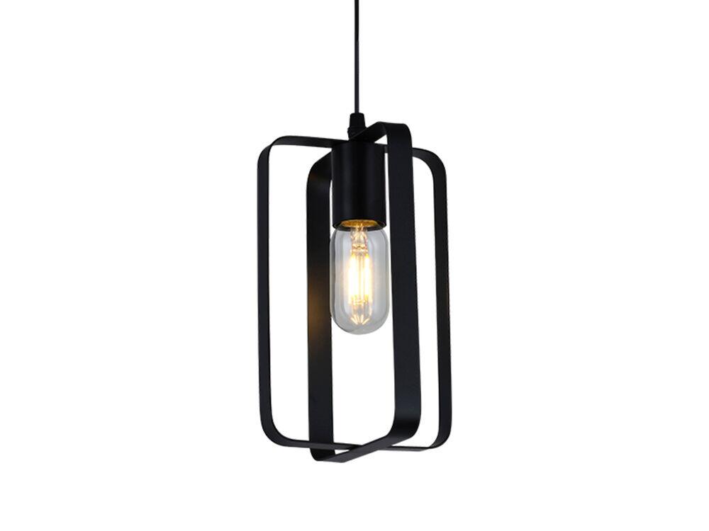 Pendente Taschibra 1 Lâmpada Infinit E27 Preto Fosco