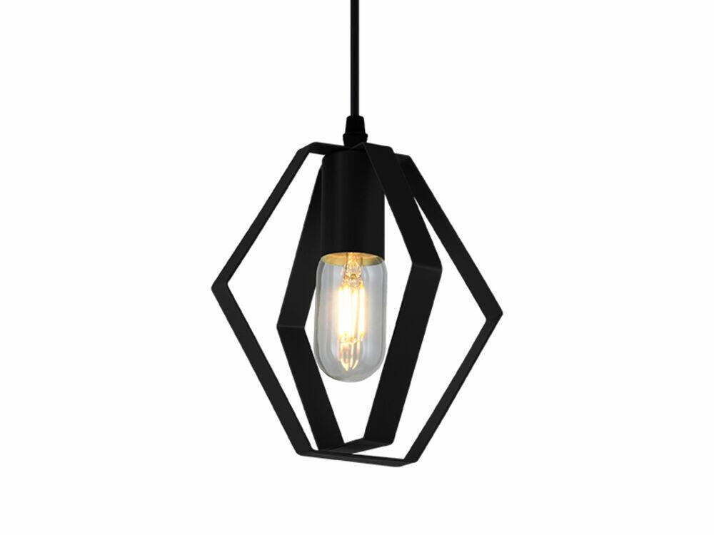 Pendente Taschibra 1 Lâmpada Cruiser E27 Preto Fosco
