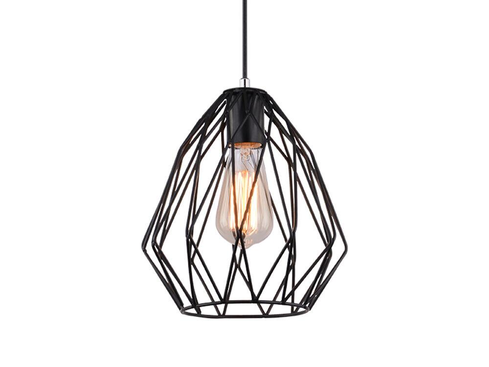 Pendente Taschibra 1 Lâmpada Christa E27 Preto