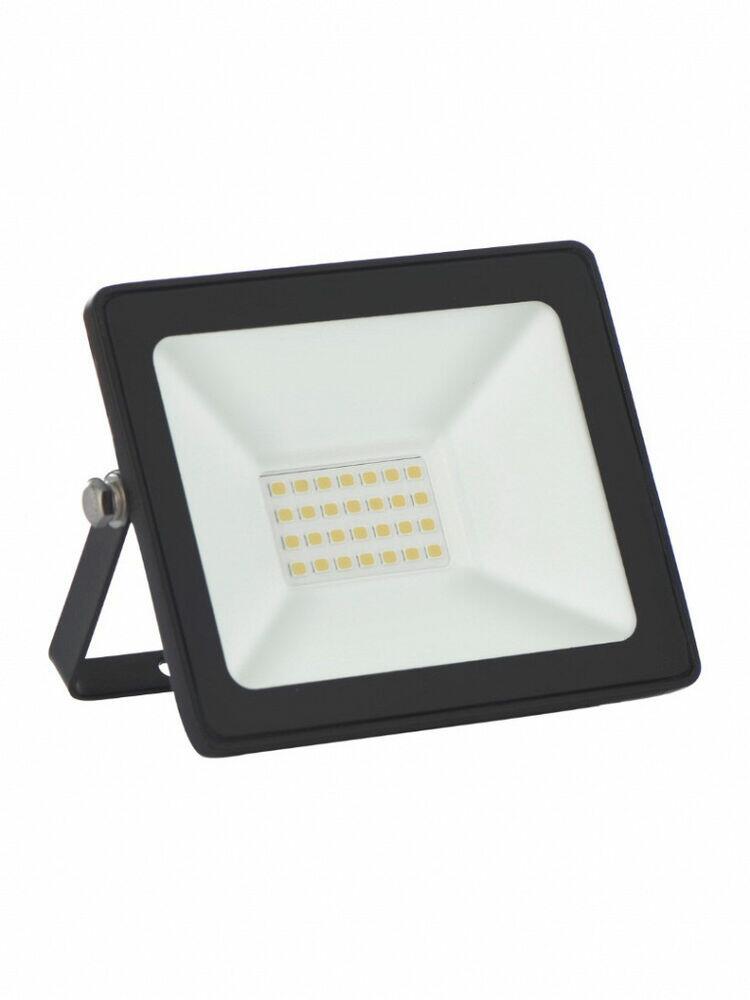 Refletor LED Slim 50W Preto 3000K Luz Amarela Taschibra