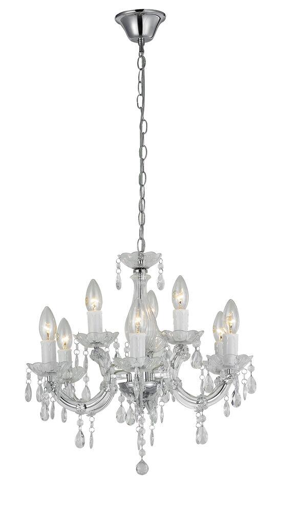 Lustre Bronzearte Clássico 9 Lâmpadas E14 Transparente 34700