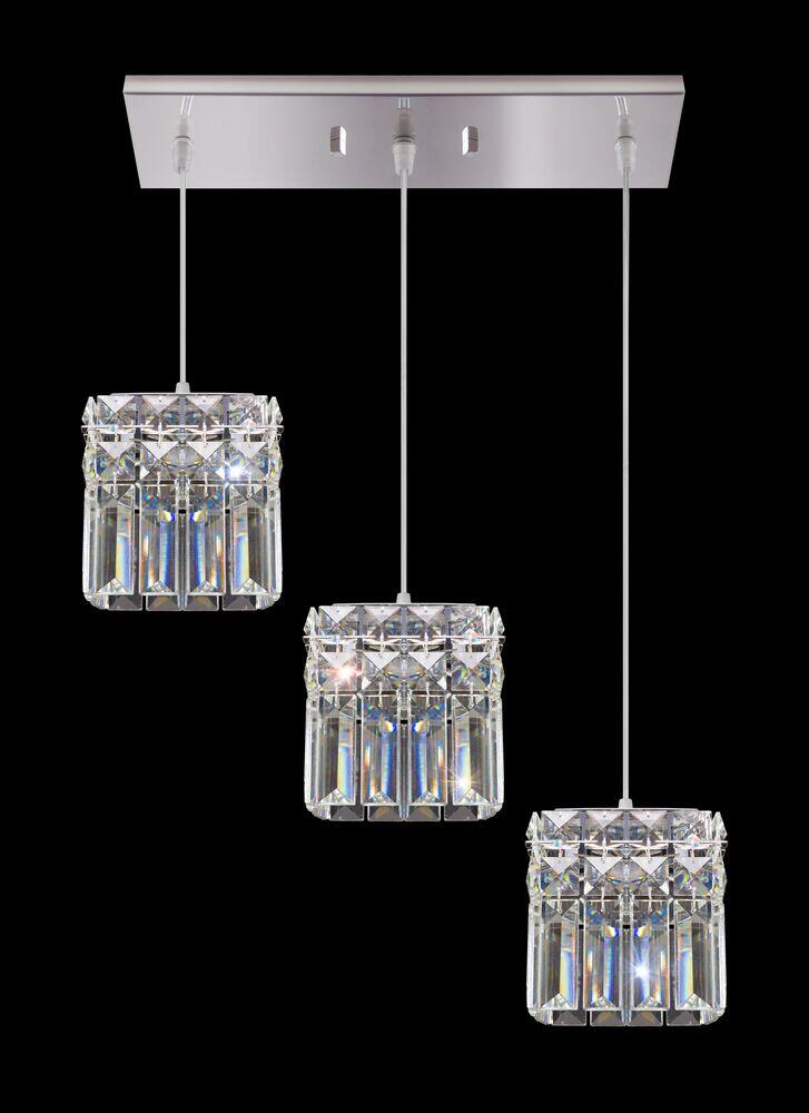Pendente Bronzearte 3 Lâmpadas Paris 37963V2 G9 Inox