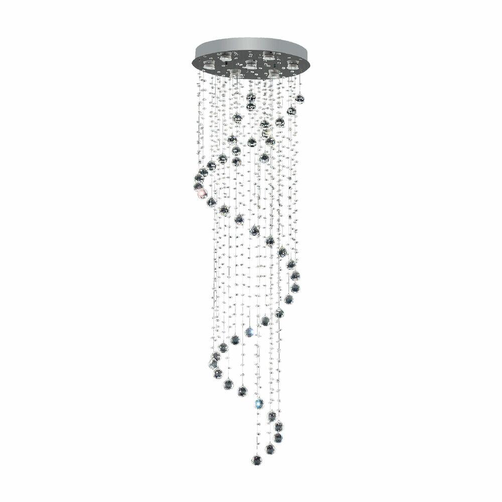 Plafon Bronzearte 7 Lâmpadas Crystal Spiral 34791 GU10 Cristal