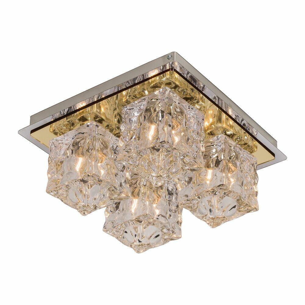 Plafon Metálico Bronzearte 4 Lâmpadas Frost 38290 Dourado