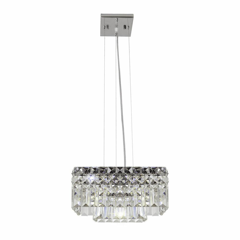 Pendente Bronzearte 4 Lâmpadas Paris 37944V2 G9 Cristal