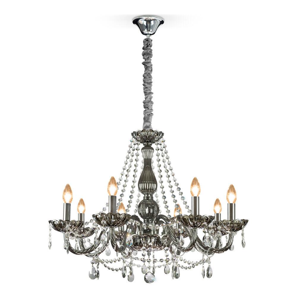 Lustre Bronzearte Clássico 8 Lâmpadas E14 Fume 34581