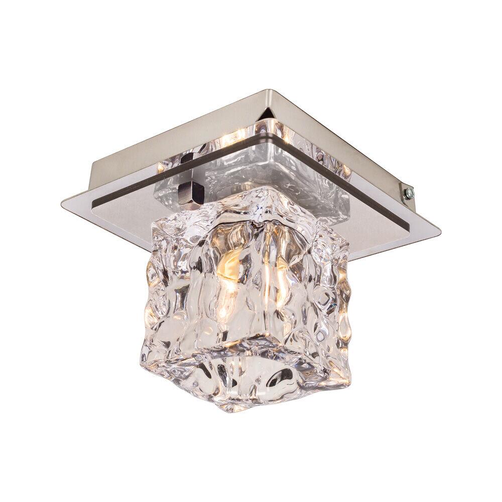 Plafon Metálico Bronzearte 1 Lâmpada Frost 38283 Inox