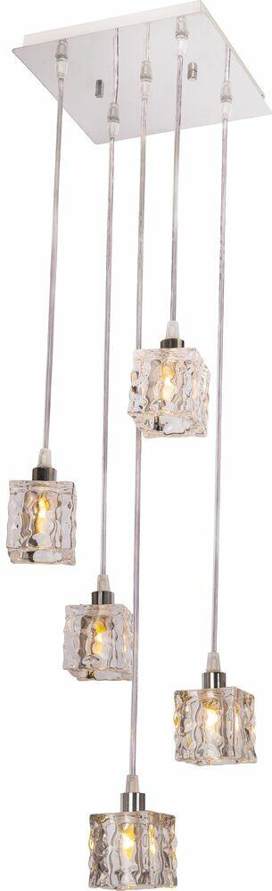 Pendente Bronzearte 5 Lâmpadas Frost 38301 G9 Cromo