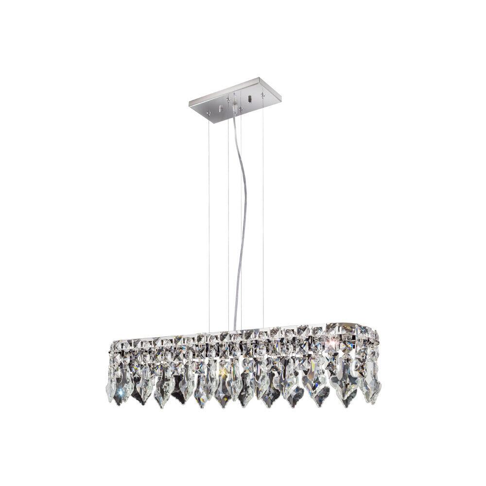 Pendente Bronzearte 4 Lâmpadas Renda Valenciana 38218V2 G9 Cromo