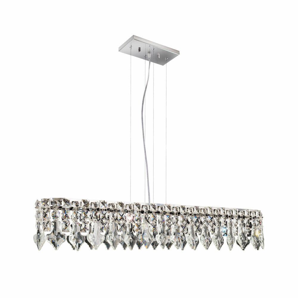 Pendente Bronzearte 5 Lâmpadas Renda Valenciana 38219V2 G9 Cromo