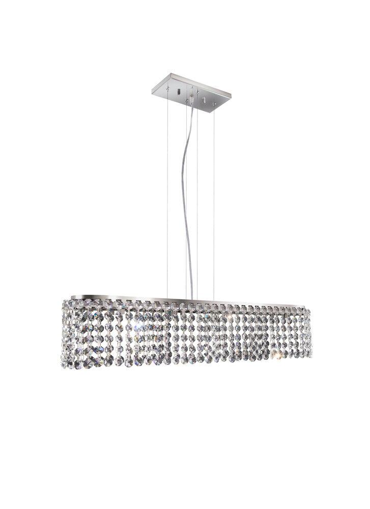 Pendente Bronzearte 4 Lâmpadas Milano Cristal 37933V2 G9 Transparente