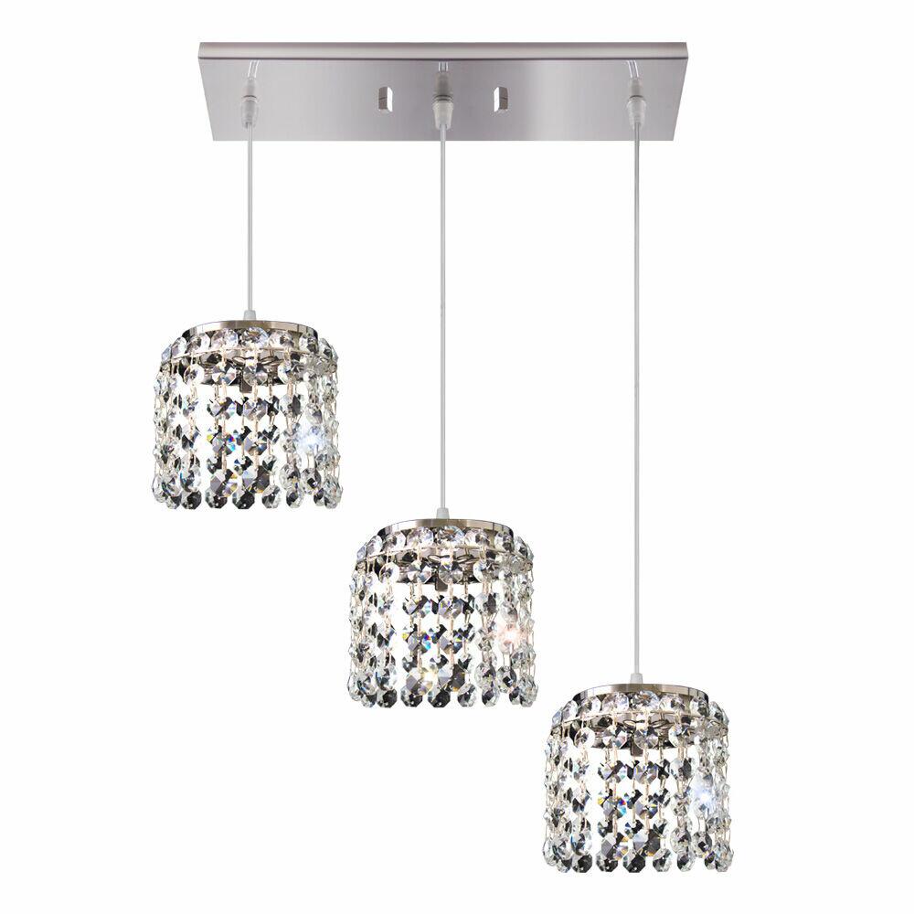Pendente Bronzearte 3 Lâmpadas Milano Cristal 37932V2 G9 Transparente