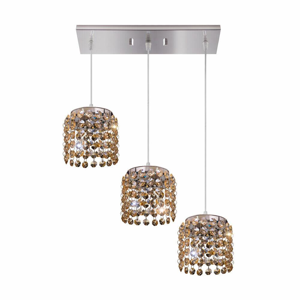 Pendente Bronzearte 3 Lâmpadas Milano 38032V2 G9 Ambar