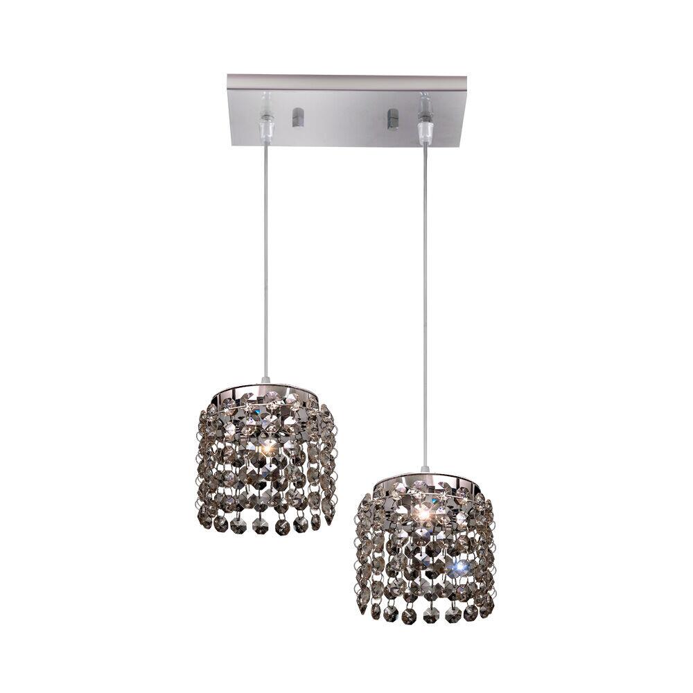 Pendente Bronzearte 2 Lâmpadas Milano 38040V2 G9 Fume
