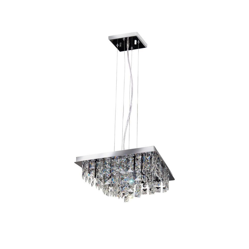 Pendente Bronzearte 6 Lâmpadas Lyon 38134 G9 Cromo