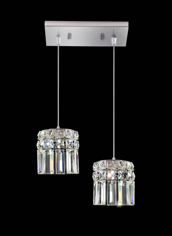 Pendente Bronzearte 2 Lâmpadas Paris 37940V2 G9 Inox