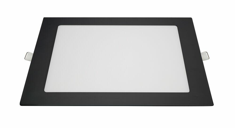 Painel Embutir LED Quadrado Preto 18w 3.000k Luz Branco Quente Blumenau Iluminação
