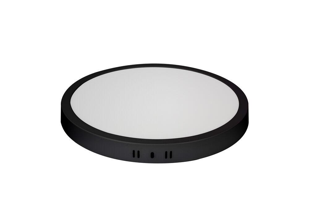 Painel Sobrepor LED Redondo Preto 24w 3.000k Luz Branco Quente Blumenau Iluminação
