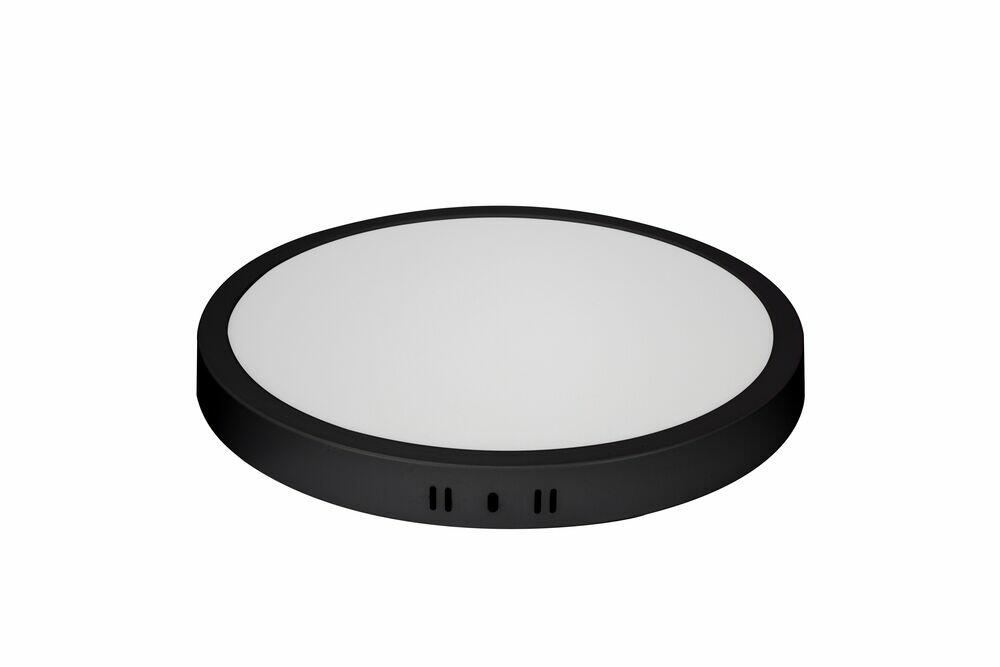 Painel Sobrepor LED Redondo Preto 24w 6.500k Luz Branco Frio Blumenau Iluminação