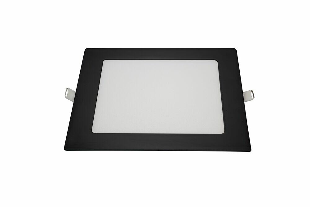 Painel Embutir LED Quadrado Preto 12w 6.500k Luz Branco Frio Blumenau Iluminação
