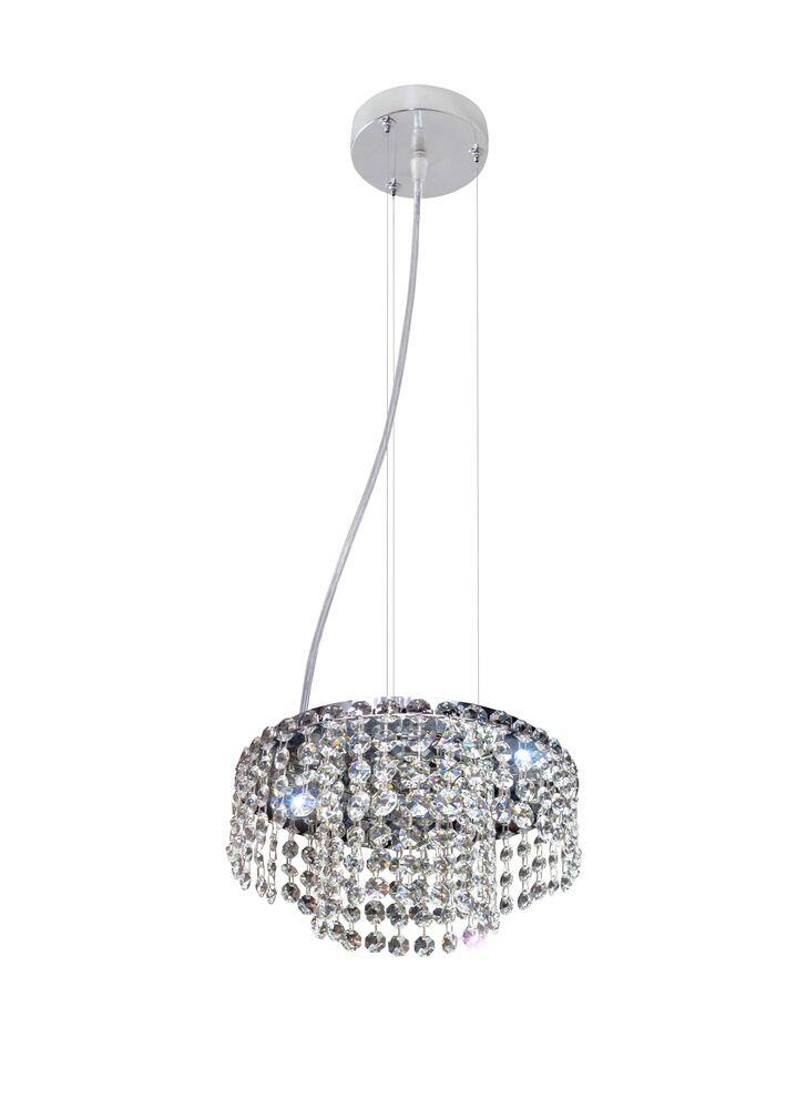 Pendente Bronzearte 4 Lâmpadas Milano Cristal 37937V2 G9 Transparente