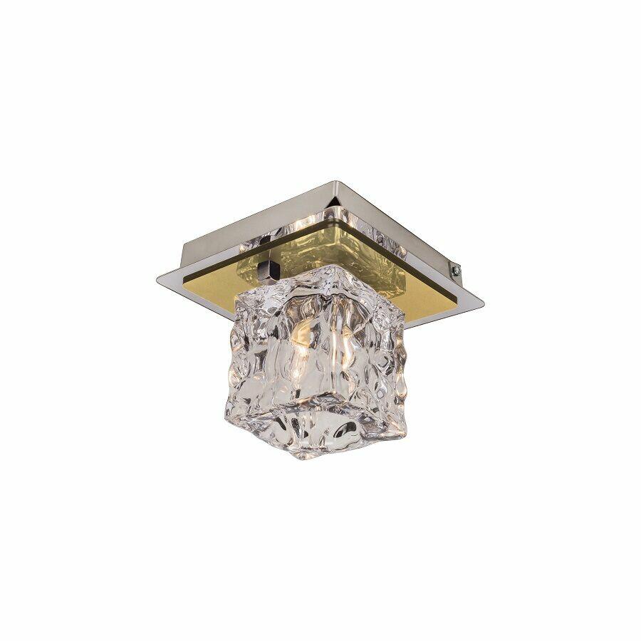 Plafon Metálico Bronzearte 1 Lâmpada Frost 38281 Dourado
