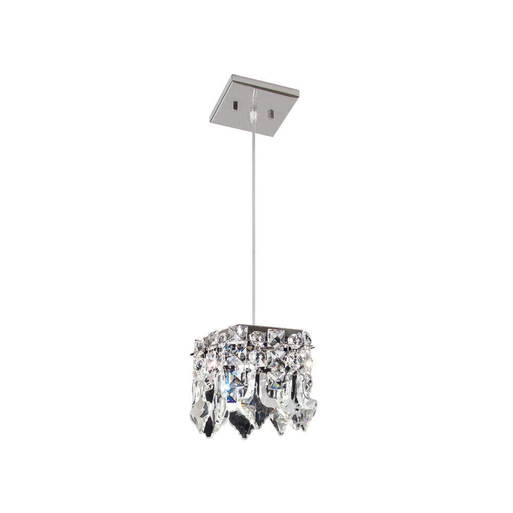 Pendente Bronzearte 1 Lâmpada Renda Valenciana 38217V2 G9 Cromo