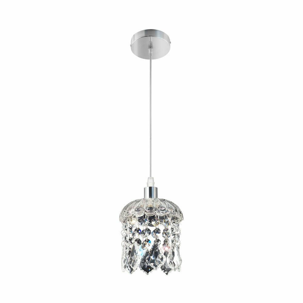 Pendente Bronzearte 1 Lâmpada Renda Veneziana 38212V2 G9 Cromo