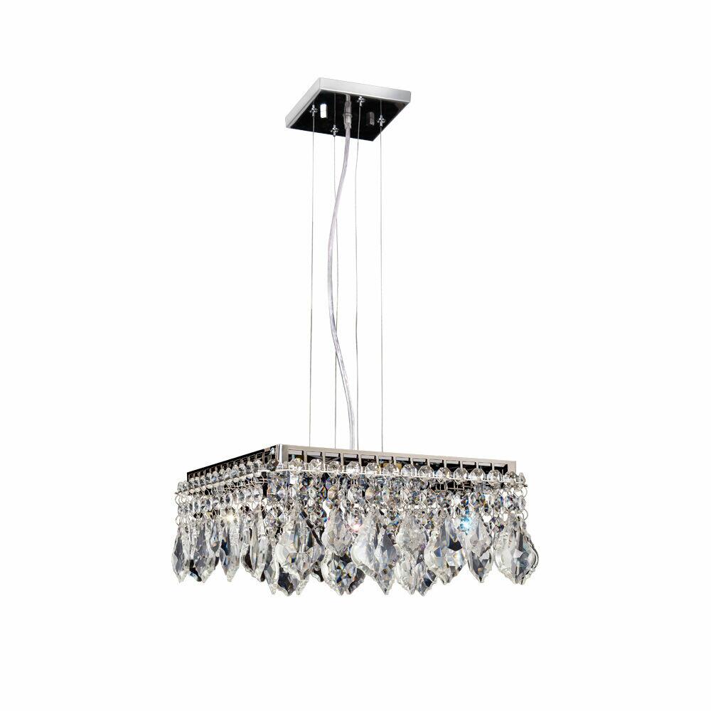 Pendente Bronzearte 4 Lâmpadas Renda Veneziana 38215V2 G9 Cromo