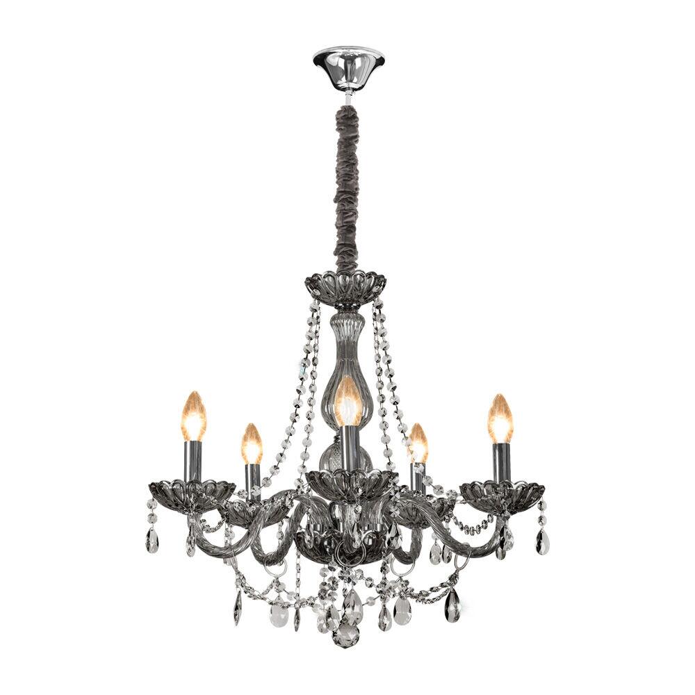 Lustre Bronzearte Clássico 5 Lâmpadas E14 Fume 34580
