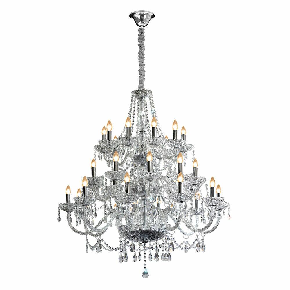 Lustre Bronzearte Clássico 30 Lâmpadas E14 Transparente 37266