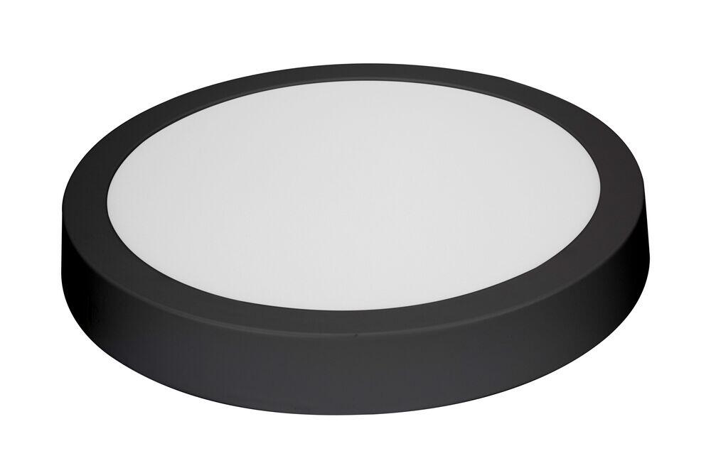 Painel Sobrepor LED Redondo Preto 18w 6.500k Luz Branco Frio Blumenau Iluminação