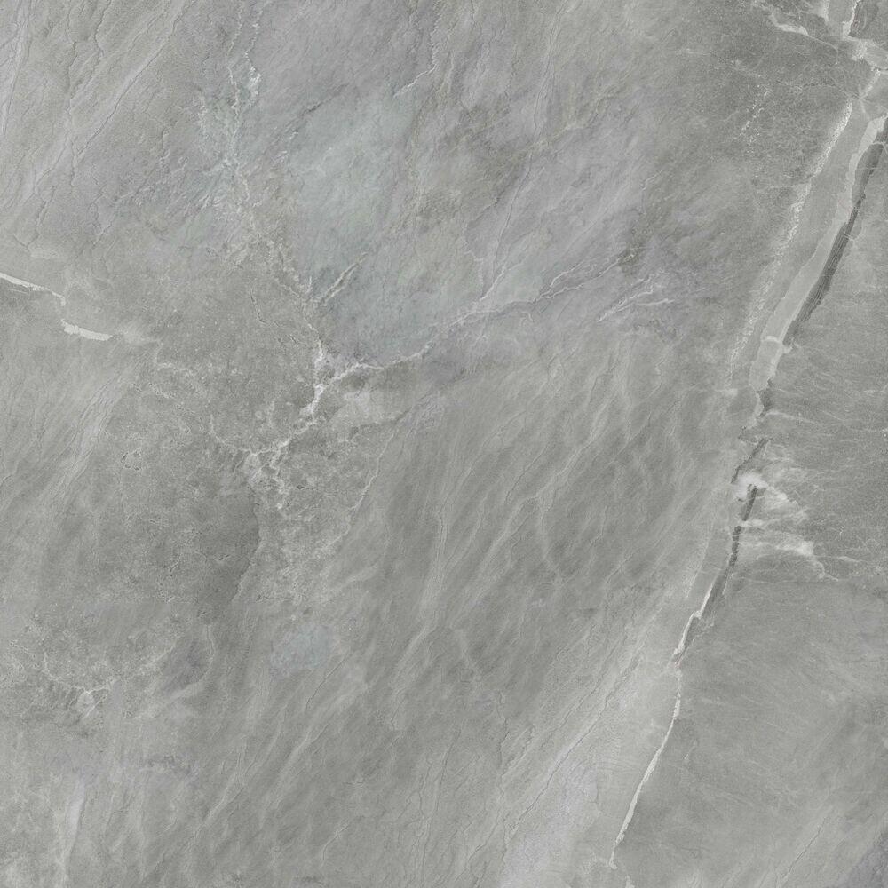 Piso Cerâmico Georgia Plus 74x74 Retificado Cinza Marmorizado Ilhabella