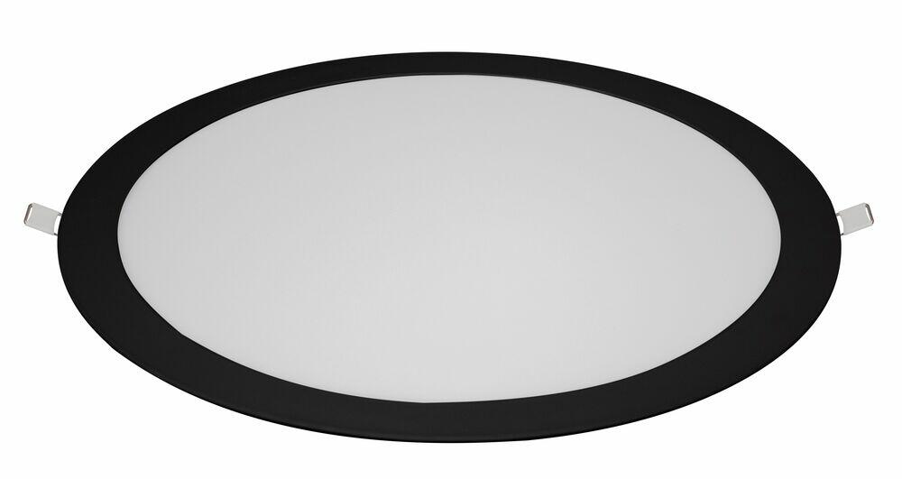 Painel Embutir LED Redondo Preto 24w 6.500k Luz Branco Frio Blumenau Iluminação