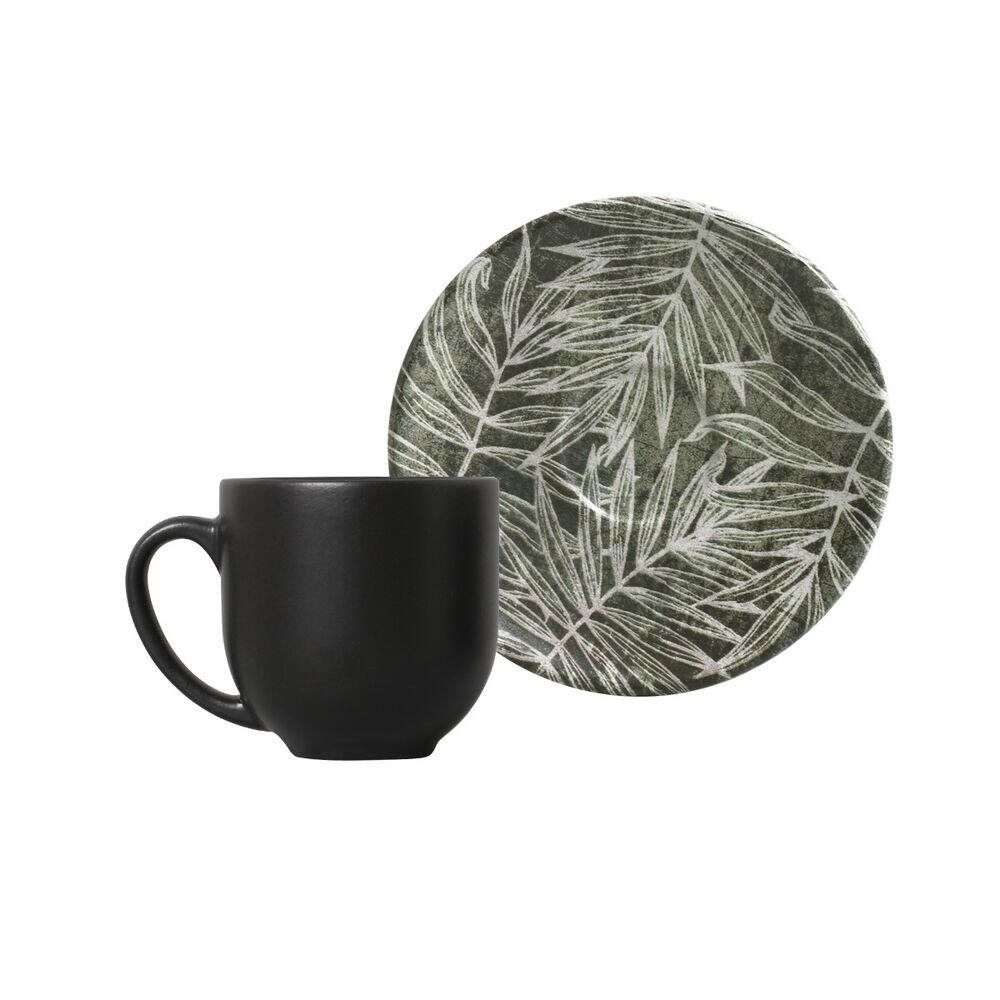 Xícara de Café com Pires Coup Herbarium 112ml Estampado Porto Brasil