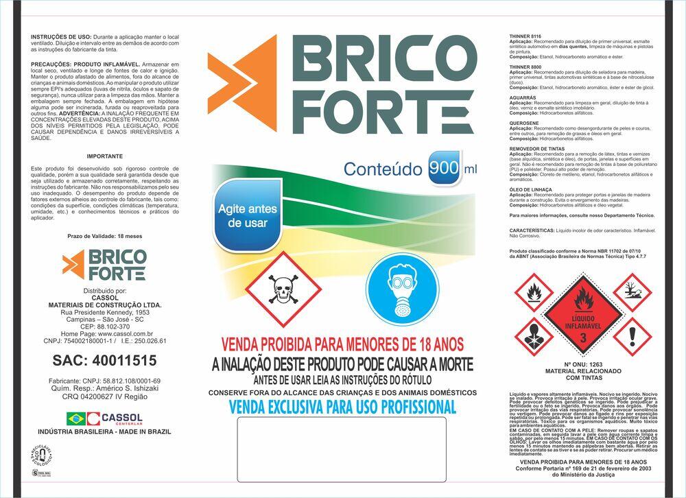 Óleo de Linhaça Brico Forte 900ml Branco