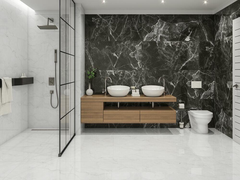 Porcelanato Polido Maestro Blanc 61x120 Retificado Branco Gelo Damme