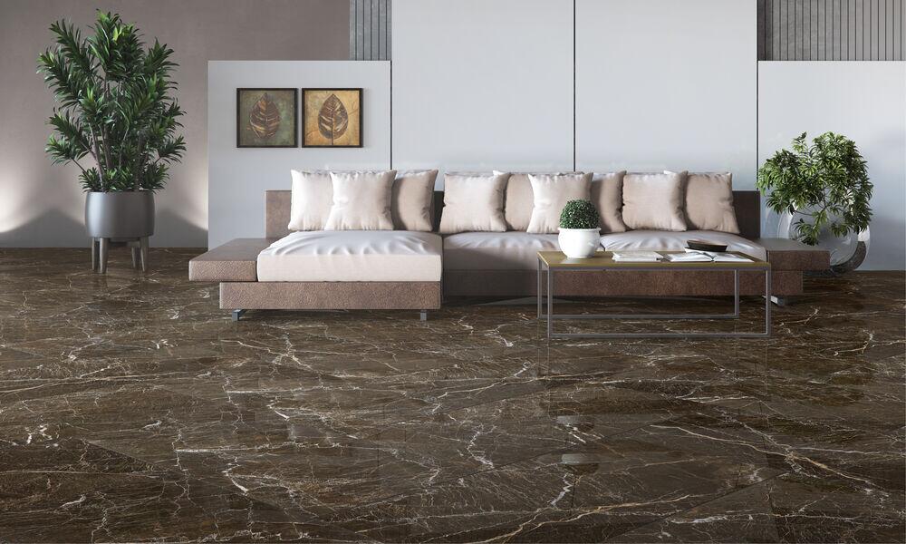 Porcelanato Elegant Brown Retificado Polido 61x120 Damme