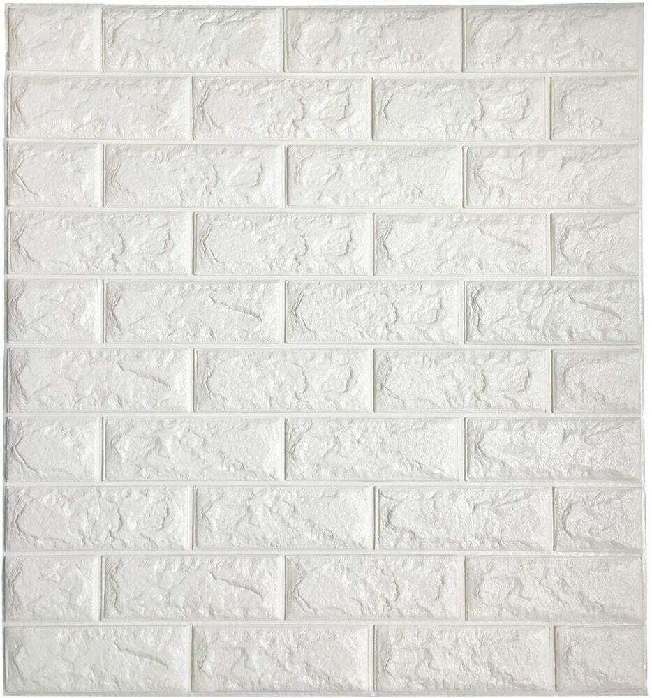 Revestimento Autoadesivo Soft Brick White Tijolinho 70x76 Tokfix